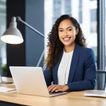 AI 이미지 생성의 경제적 가치 분석 - **Prompt:** A young, confident female entrepreneur in her late 20s to early 30s, with a vibrant and ...