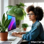 AI 이미지 생성의 사용자 경험 혁신 전략 - A vibrant digital art studio scene set in a modern São Paulo apartment, featuring a young Brazilian ...