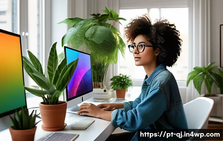 AI 이미지 생성의 사용자 경험 혁신 전략 - A vibrant digital art studio scene set in a modern São Paulo apartment, featuring a young Brazilian ...