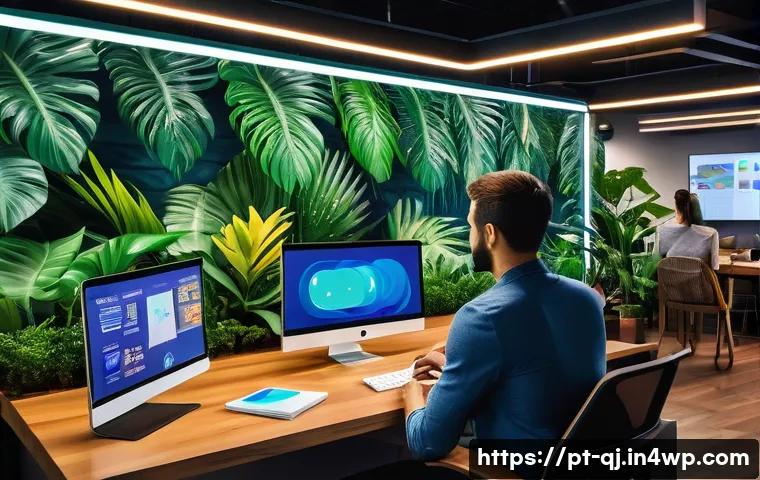 AI 이미지 생성의 영향력 있는 기업들 - A vibrant digital marketing office scene in São Paulo, Brazil, featuring diverse professionals colla...